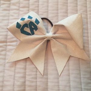 White Cheer Athletics Glitter Bow